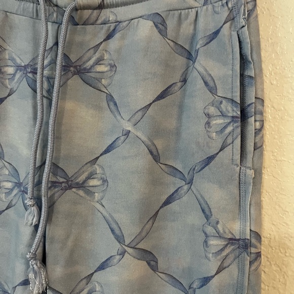LoveShackFancy x Beach Riot Blue Ribbon Sweat Pants size M - Picture 6 of 12